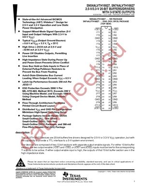 SN74ALVTH16827DLR datasheet  